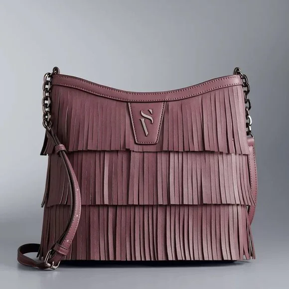 Simply Vera Vera Wang Fringe Crossbody Bag - Picture 1 of 2